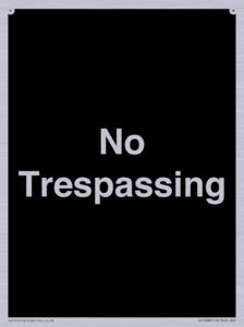 No Trespassing